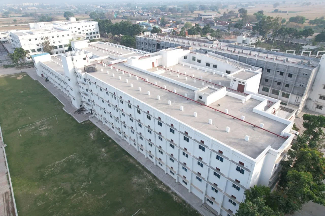 Aerial rooftop view of the MSc Medical academic block